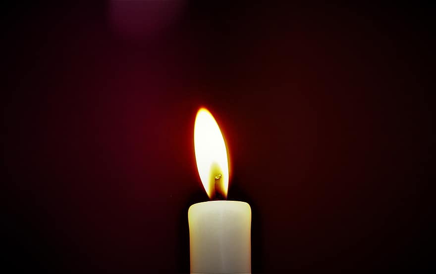 свеча, пламя, свет, искусственное освещение