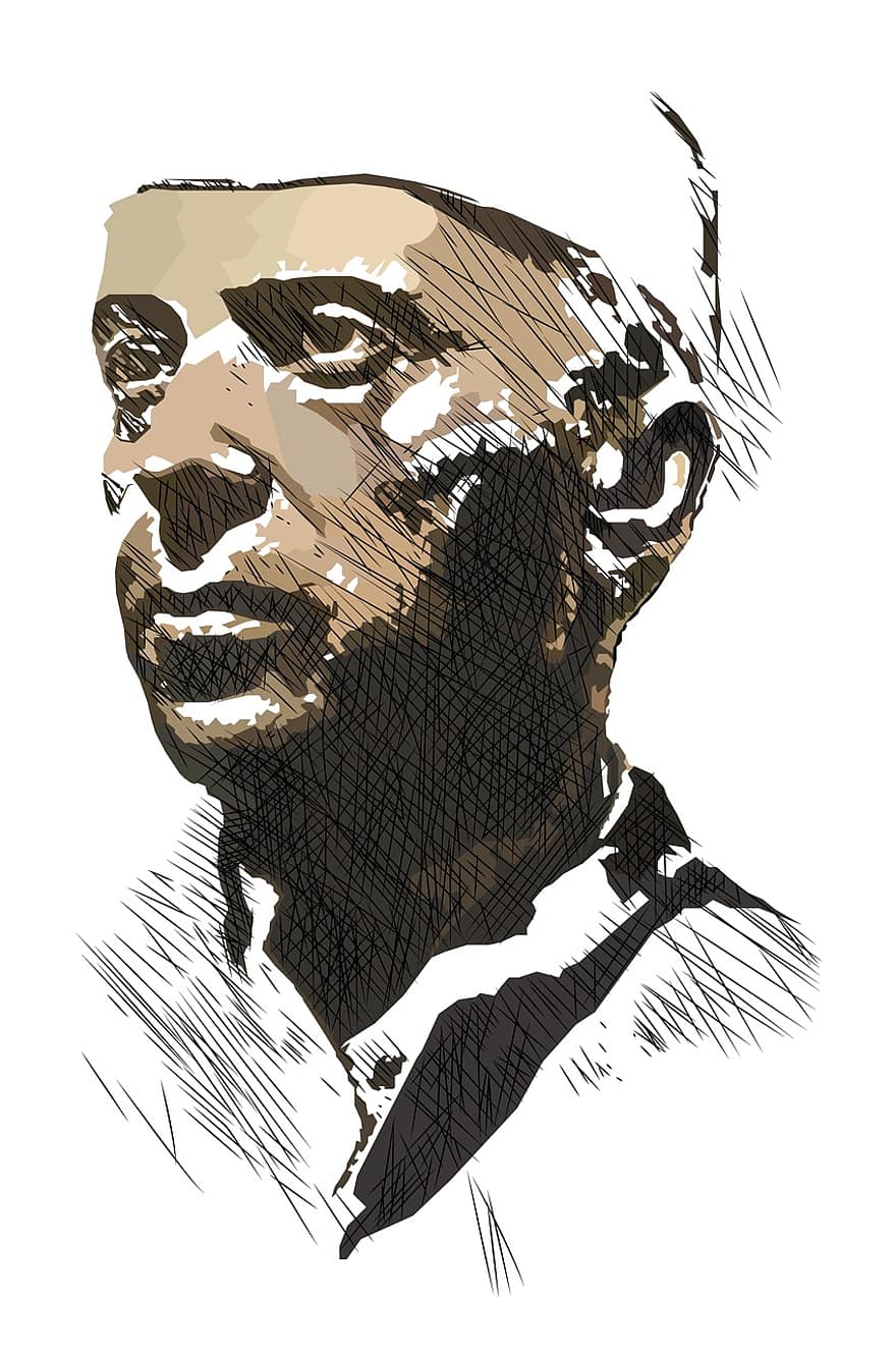 Nehru, Jawaharlal, indio, India, retrato, principal, ministro, historia, política, antiguo, vendimia