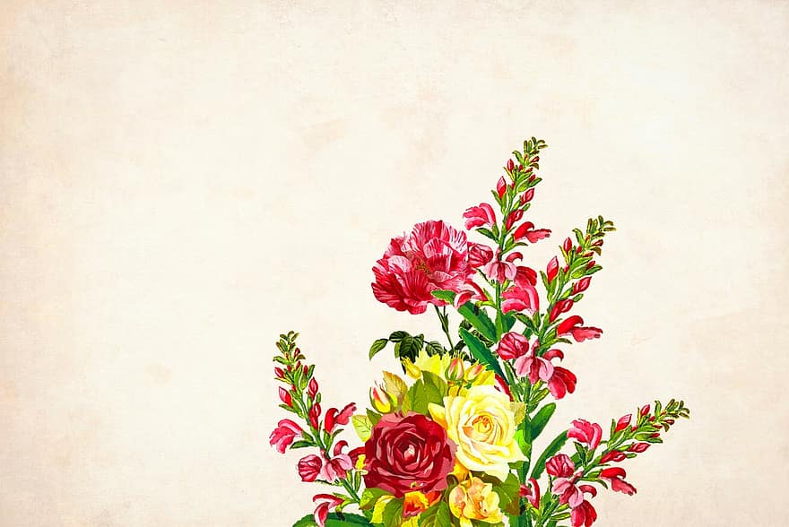 flor, floral, fundo, fronteira, quadro de jardim, vintage, cartão, arte, Casamento, desenhar, artesanal