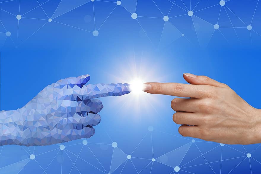 palce, ręce, dotknąć, komputer, Cyfrowa transformacja, cyfrowy, transformacja, sieć, digitalizacja, połączenie, technologia