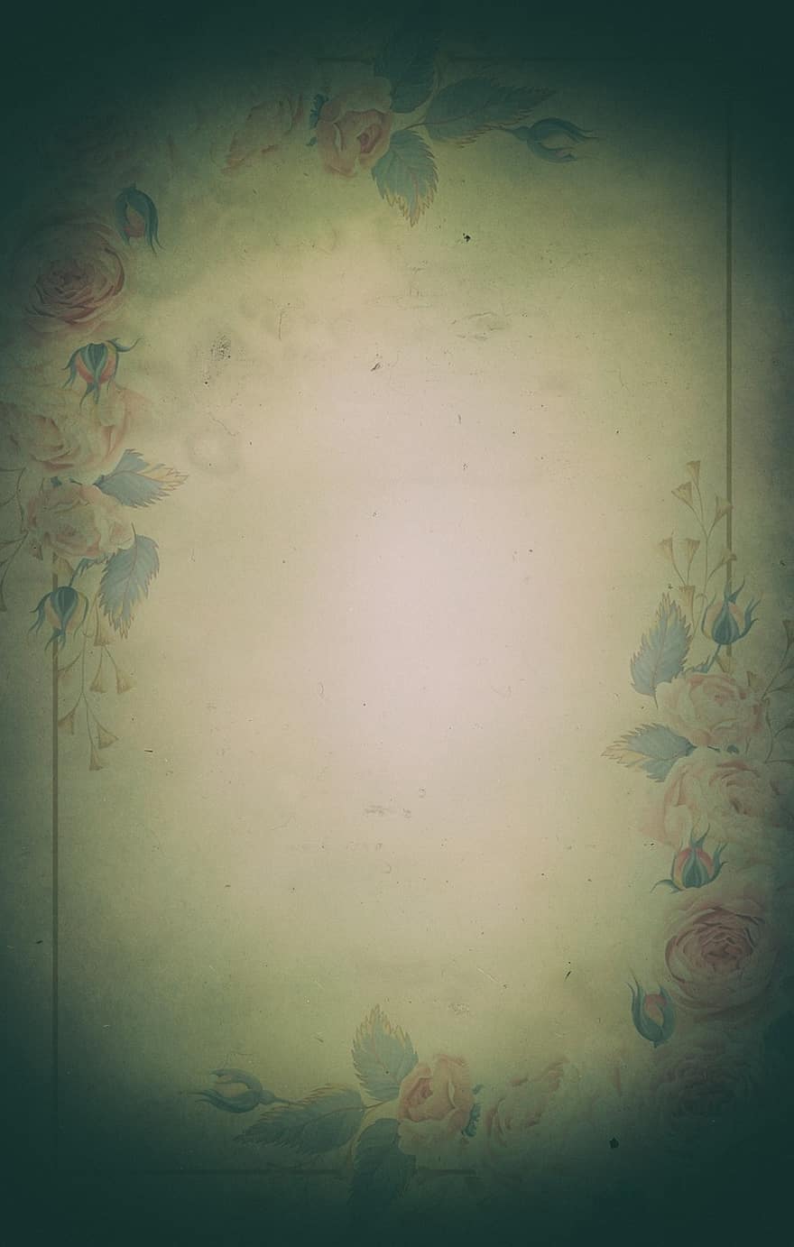 quadro vintage, quadro floral, Moldura Antiga, fundo digital, origens, folha, abstrato, velho, padronizar, papel, sujo