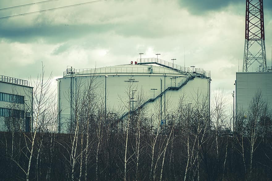 Industrial Building, Industrial Plant, Gloomy Day, Autumn, industry, factory, fuel and power generation, built structure, construction industry, steel, architecture