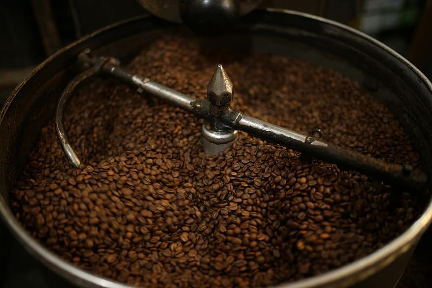 कॉफ़ी के बीज, कॉफ़ी, भुनने का यंत्र, भूनने, भुना हुआ, खुशबूदार, कैफीन, फलियां, खाना, कार्बनिक, उत्तेजक पदार्थ