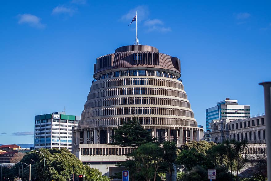 úlu, Nový Zéland, Wellington, budova, cestovat, parlament, památník, vláda, architektura, mezník