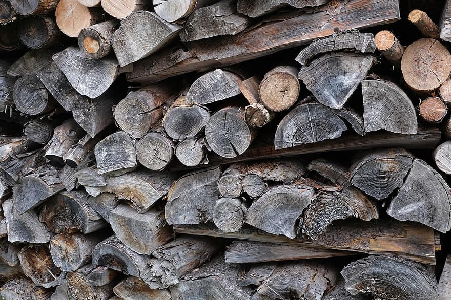 brandhout, hout, logs, trunks