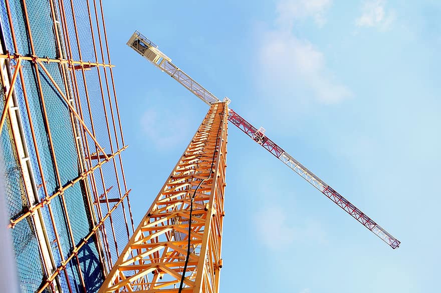 Crane, Construction, Building, Engineering, Industry, Architecture, Urban, Build, Sky, Scaffolding, Site