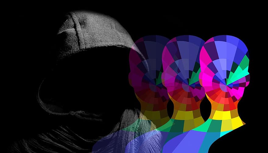 Head, Silhouette, Hood, Abstract, Anonymous, Color, Human, Person