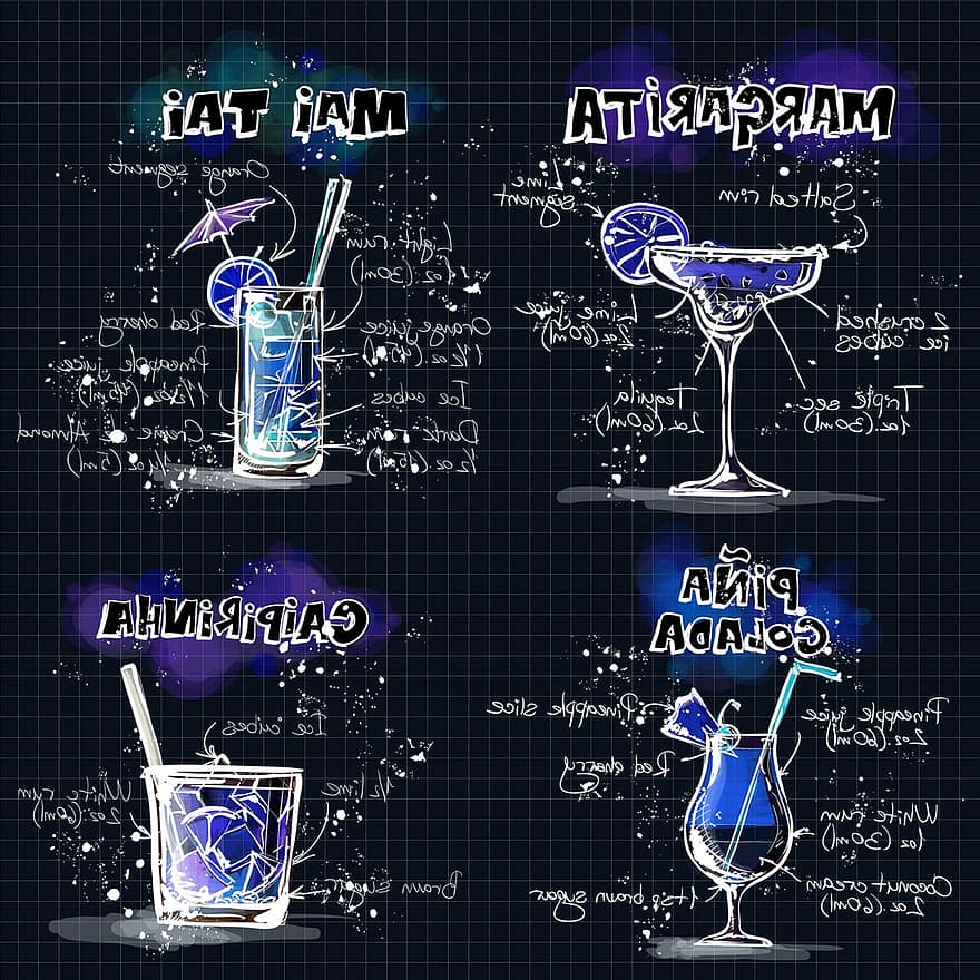 des cocktails, boissons, de l'alcool