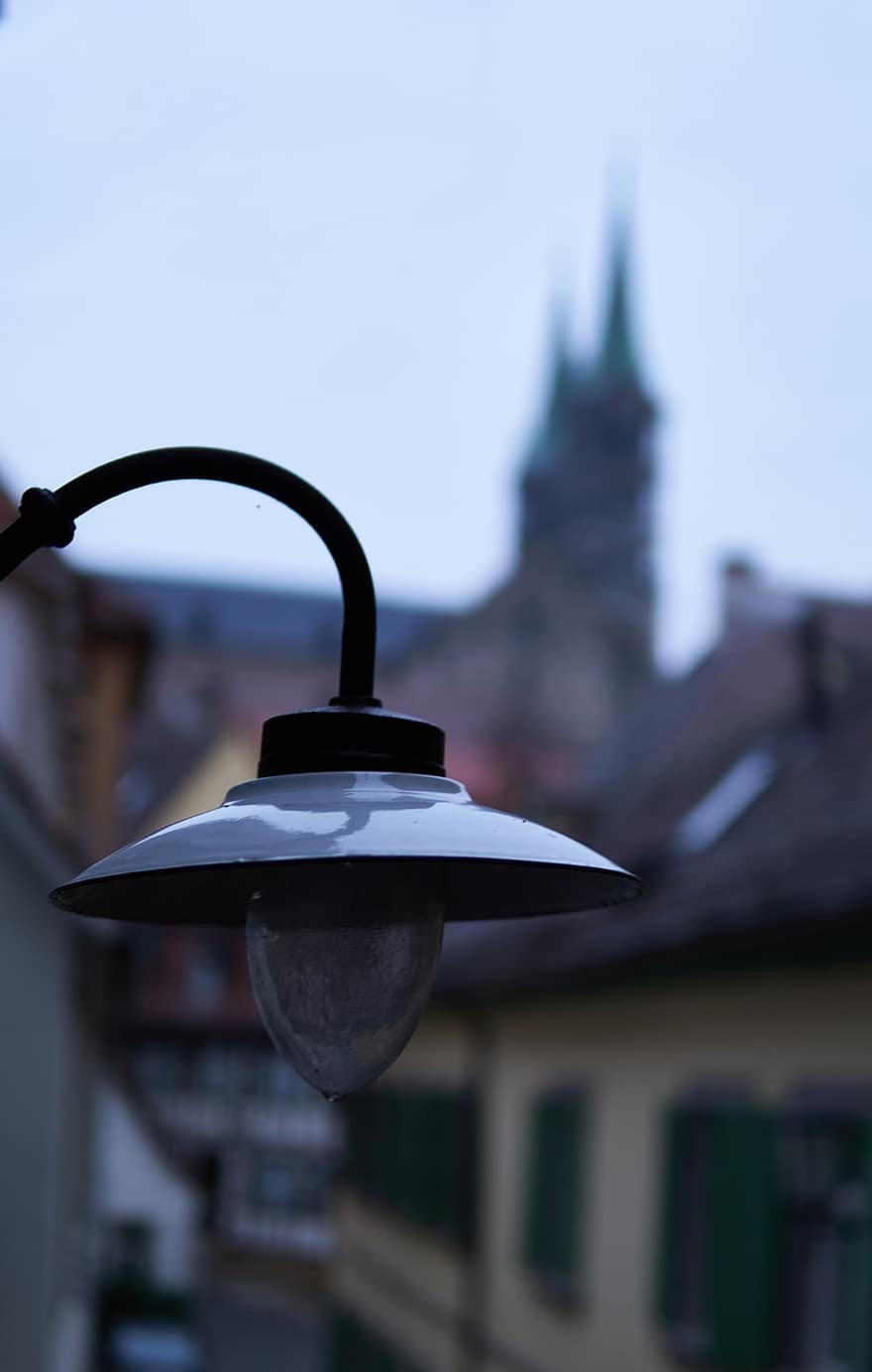 lámpara, poste de luz, Bamberg