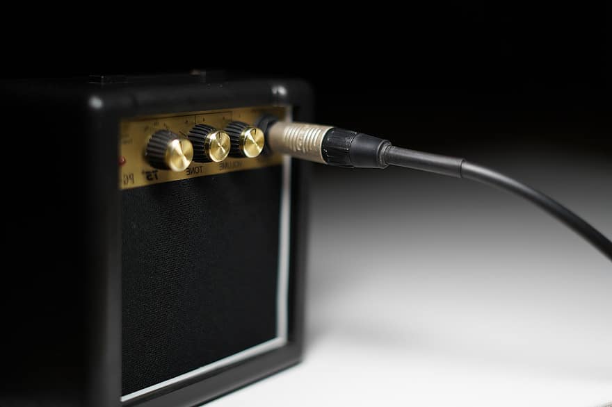 amplifikatör, gitar, müzik, marshall, önamplifikatör, kablo, amper