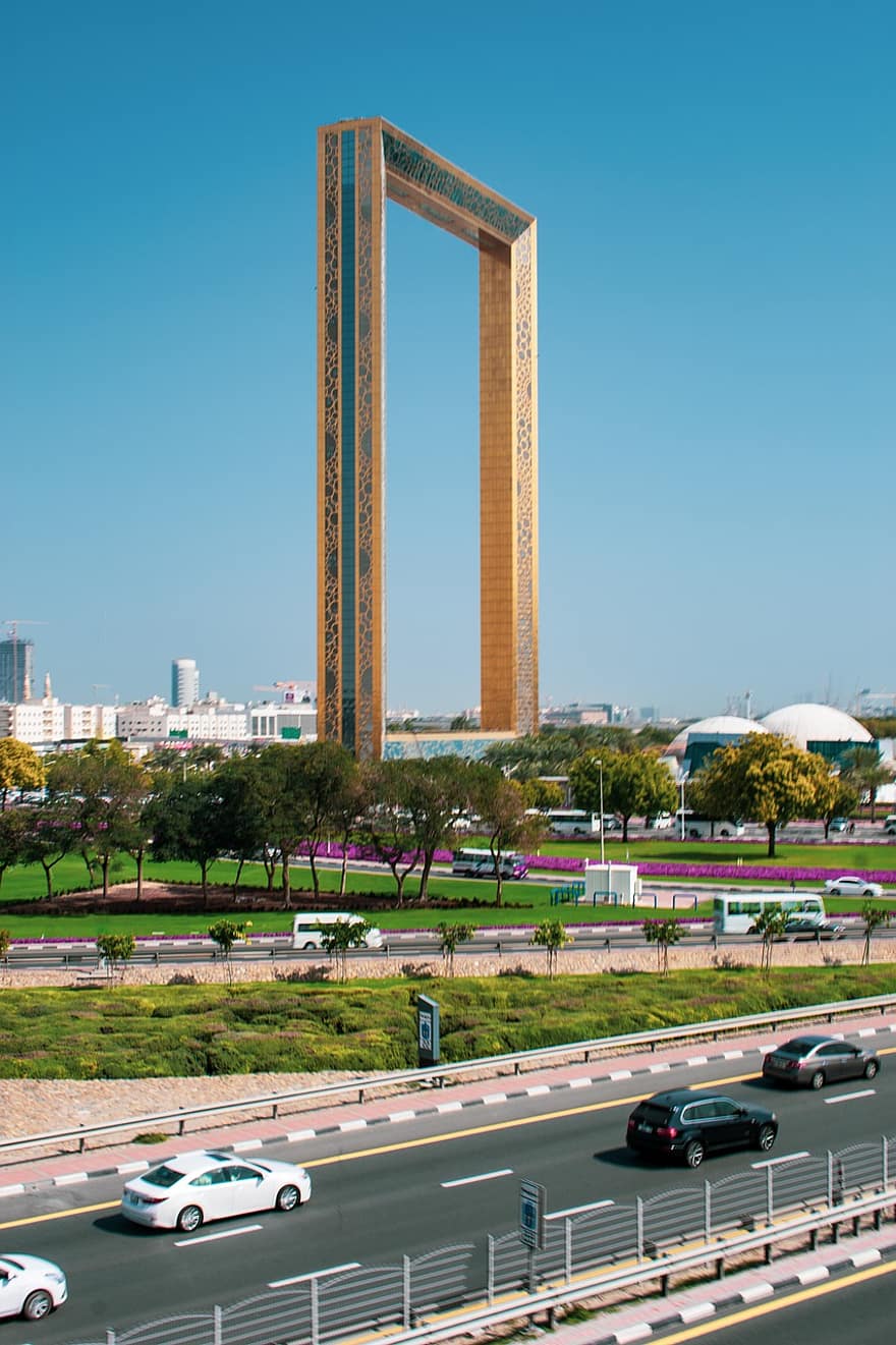 Dubai Frame, Building, Landmark, Picture Frame Building, Architecture, Architectural, Modern, City, Skyscraper, Zabeel Park, Dubai