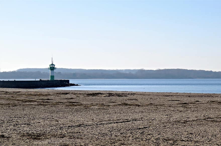 Beach, Lighthouse, Sand, Sandy Beach, Shore, Seashore, Coast, Coastline, Sea, Water, Landscape