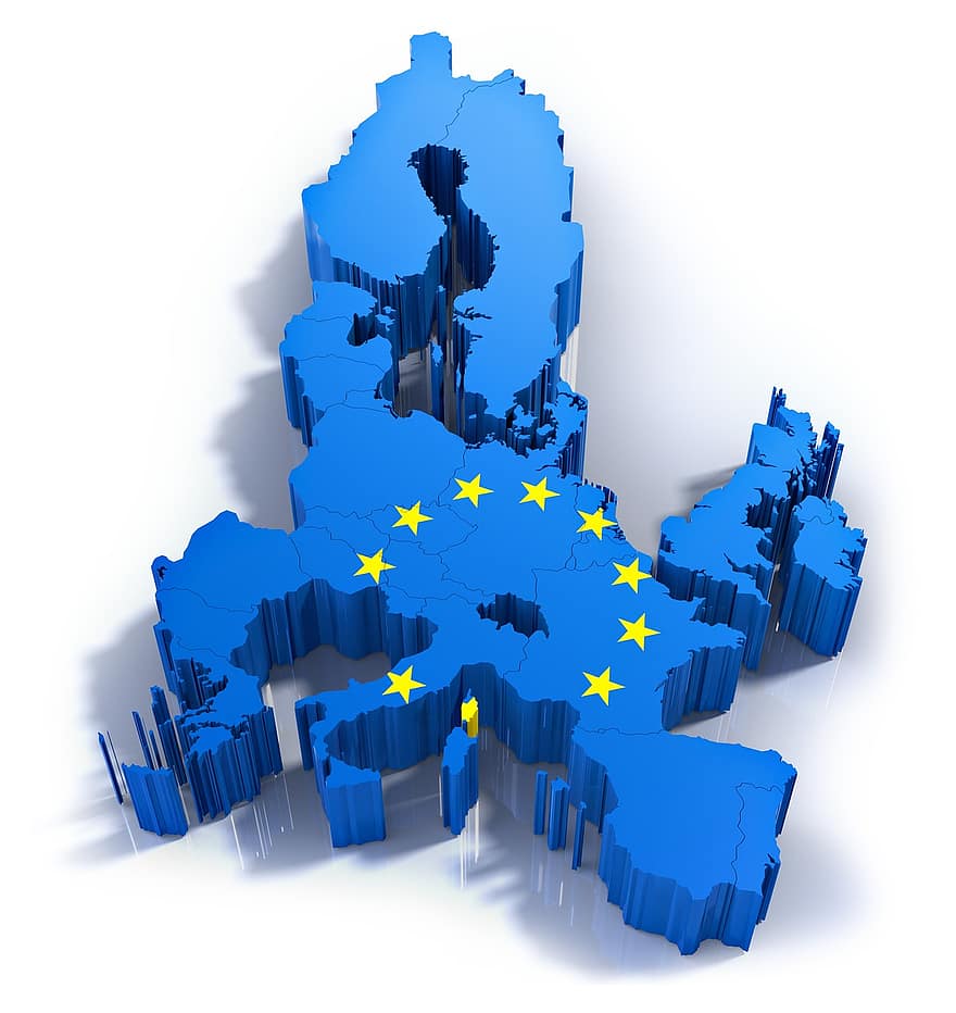 mappa dell'Europa, isolato, europeo, simbolo, Unione Europea, cartografia, Francia, UK, Svezia, Germania, Spagna
