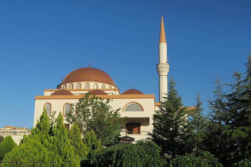 minaret, náboženství, islám, architektonický, cami, Ankara, architektura, slavné místo, kultur, exteriér budovy, duchovno