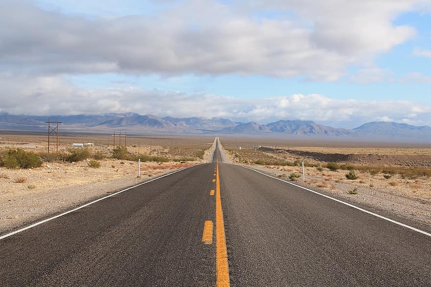 пейзаж, път, пустинен, околност, природа, долината на смъртта, Калифорния, САЩ