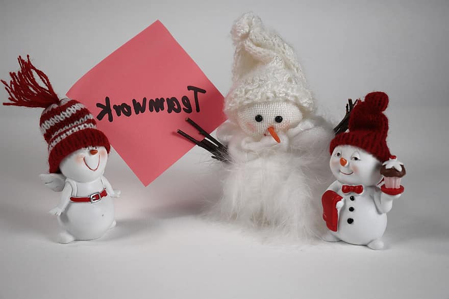 Teamwork, Christmas Decor, Snowmen, Decoration, Trinkets