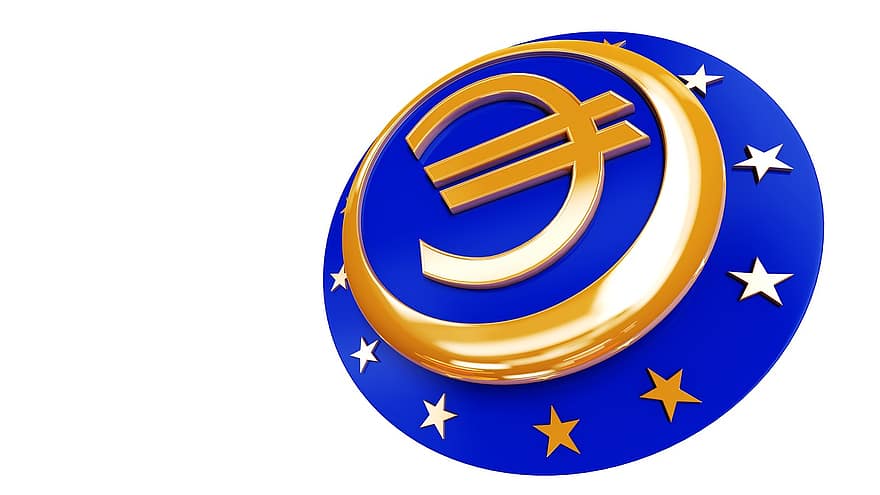 символ, евро, икони, финанси, самостоятелни, валута, благосъстояние, знак