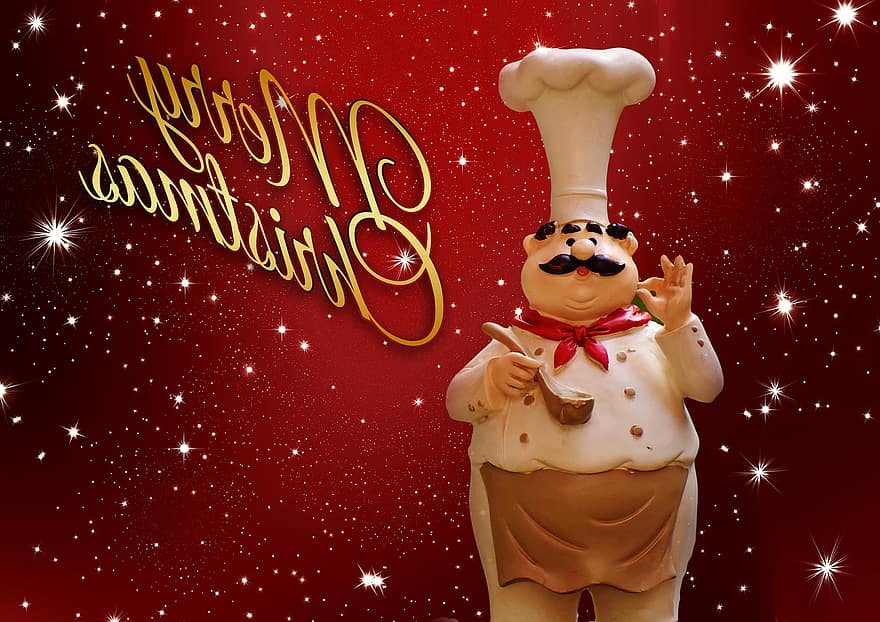 Christmas, Cooking, Chef, Holidays, Greetings, Easter Bunny, Hoax, Joke, Funny, Sympathetic, Greeting Card