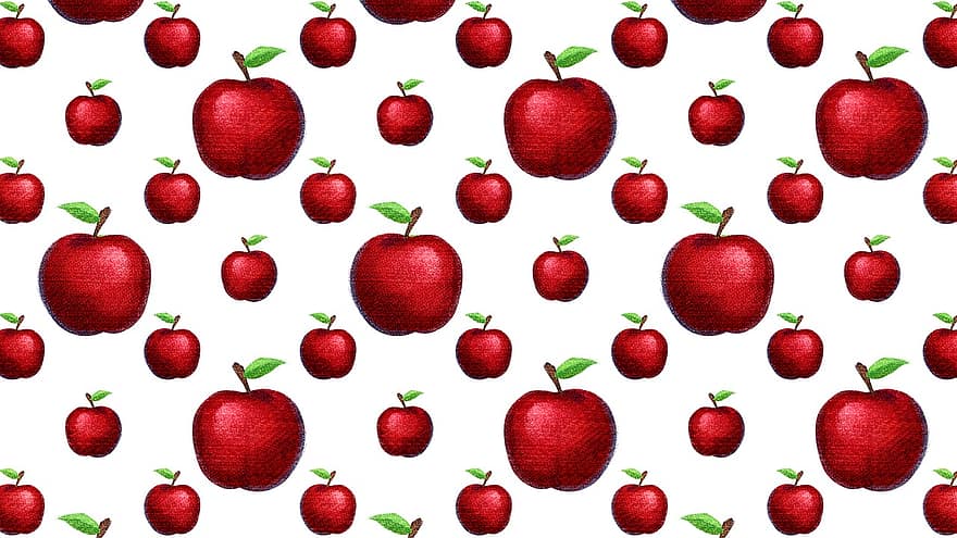 Äpfel, Früchte, Muster, nahtlos, rote Äpfel, tova, Tishrei, Urlaub, Jahreszeit, rosh hashanah, Rosch Haschana