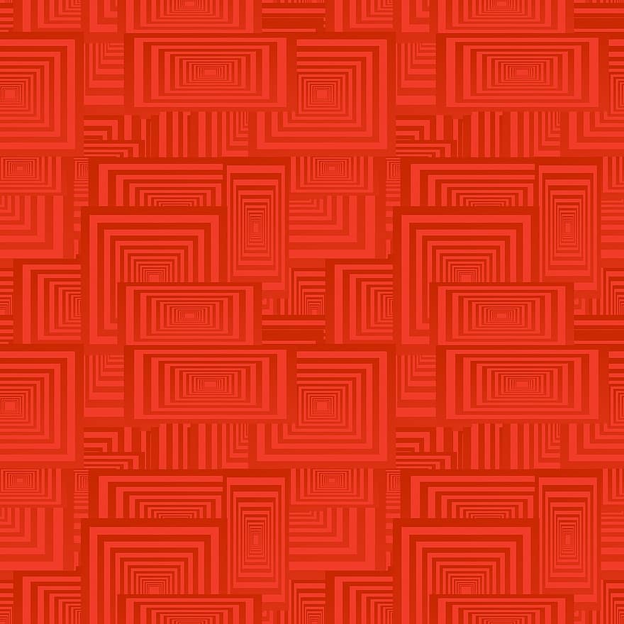 Red, Rectangle, Pattern, Seamless, Background, Geometrical, Square, Geometric, Design, Fabric, Textile