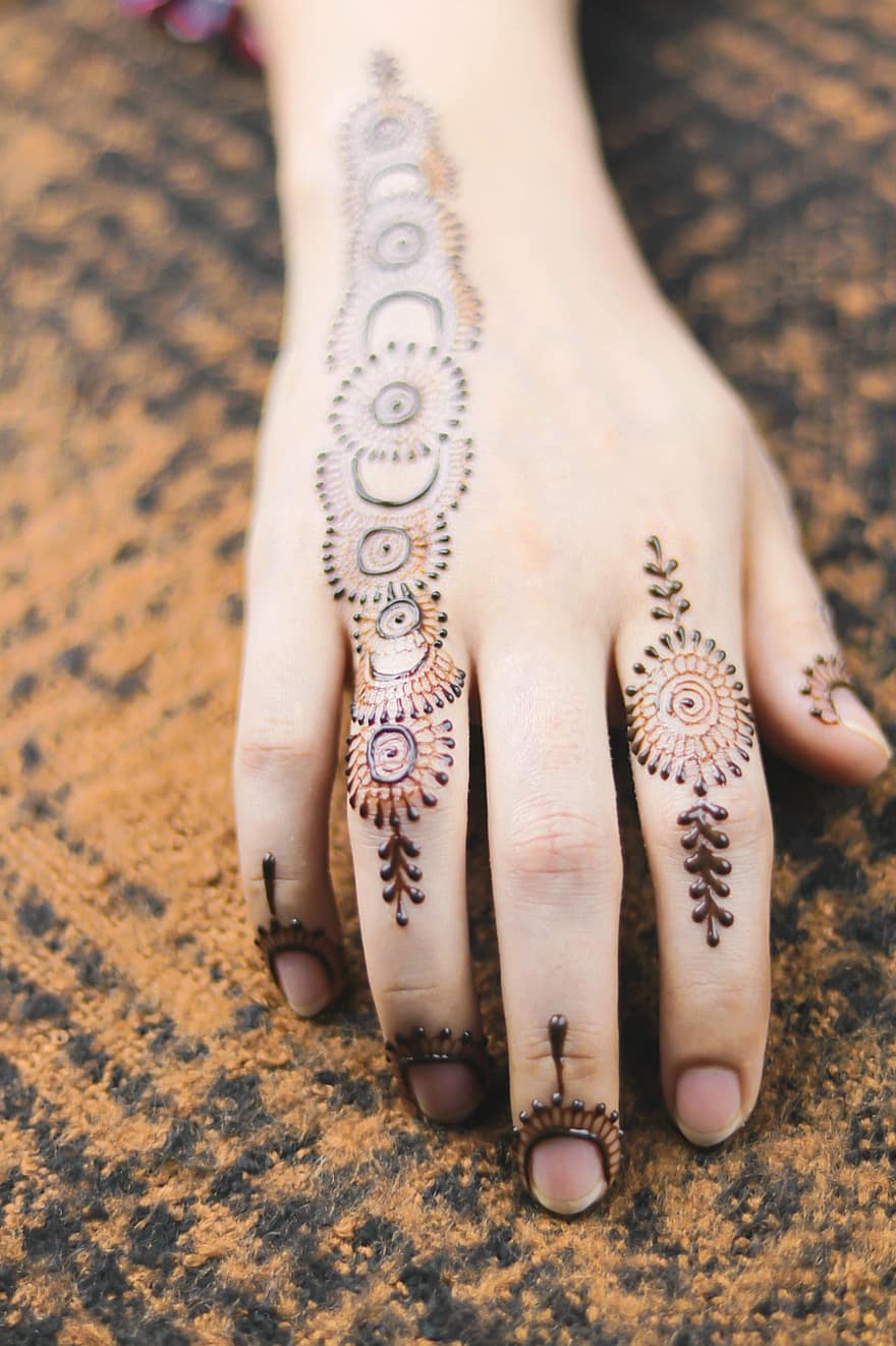 main, henné, art, doigt, artiste, corps, art corporel, Culture, décoration, conception, dessiner