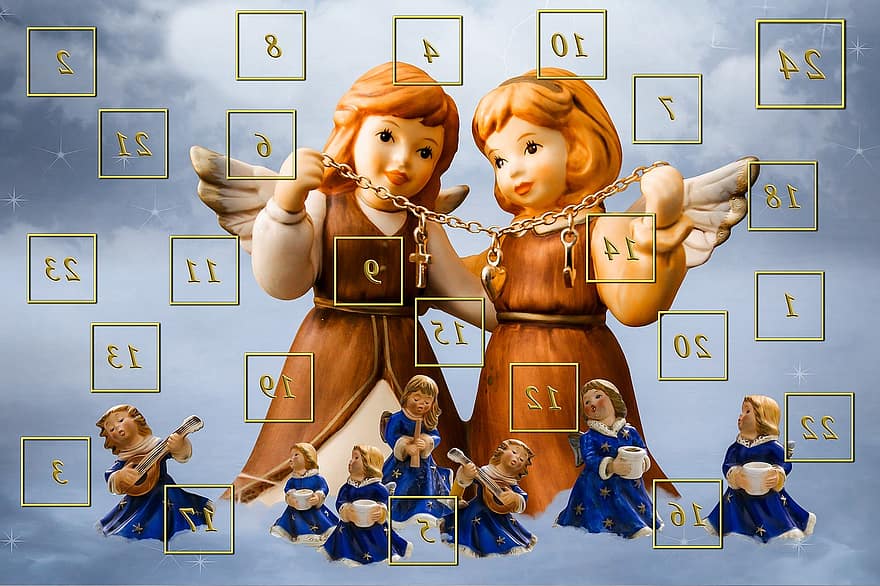Advent Calendar, Advent, Gifts, Surprise, Door, Christmas, Emotions, Angel, Wing, Christmas Time, Christmas Motif