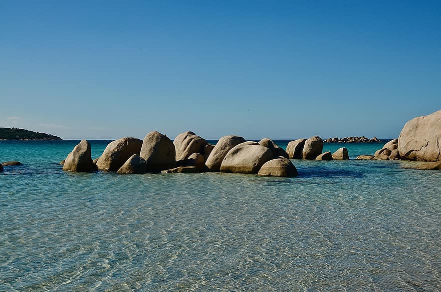 plage, côte, roches, des pierres, mer, océan, eau, eau claire, la nature, idyllique