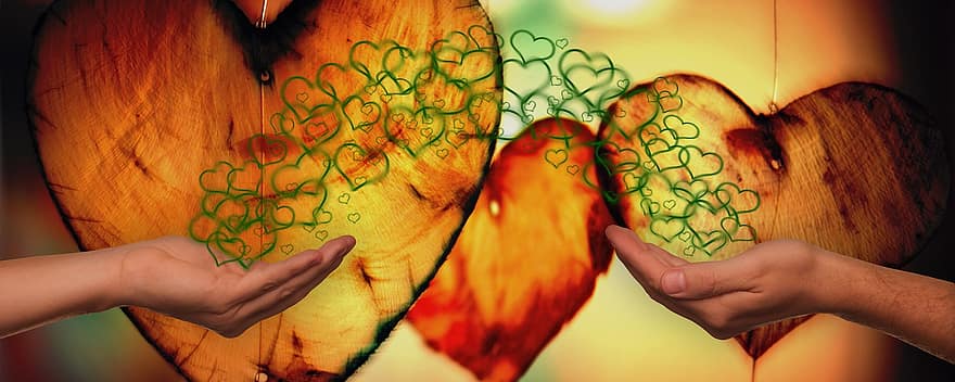 hånd, hjerte, kærlighed, hænder, romantisk, romantik, harmoni, følelse, Valentins Dag, omsorg, sammen