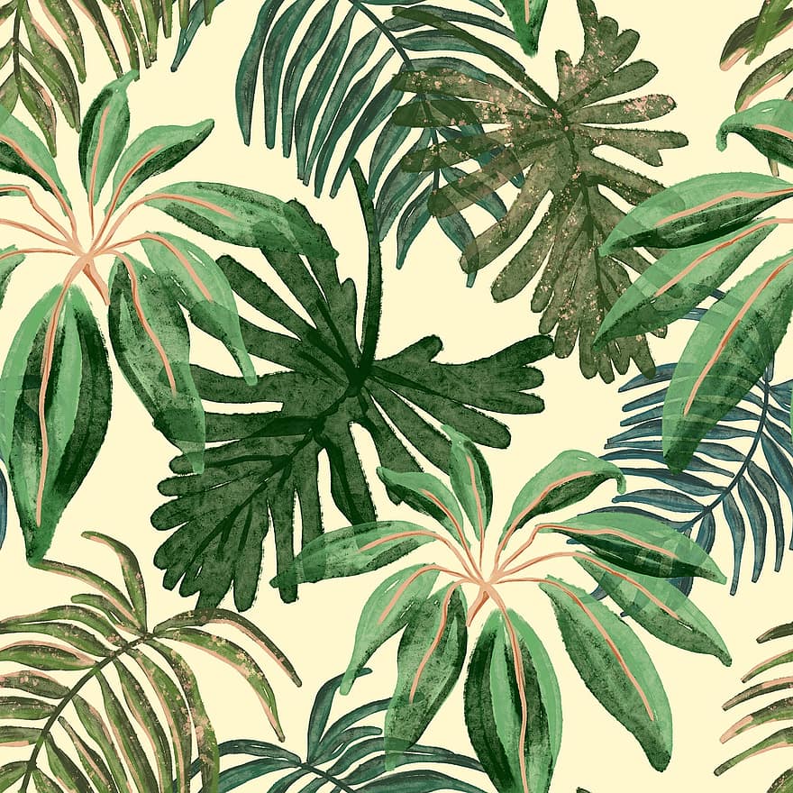 Leaves, Tropical, Plant, Palm, Summer, Exotic, Picture, Texture, Wallpaper, Background, Design