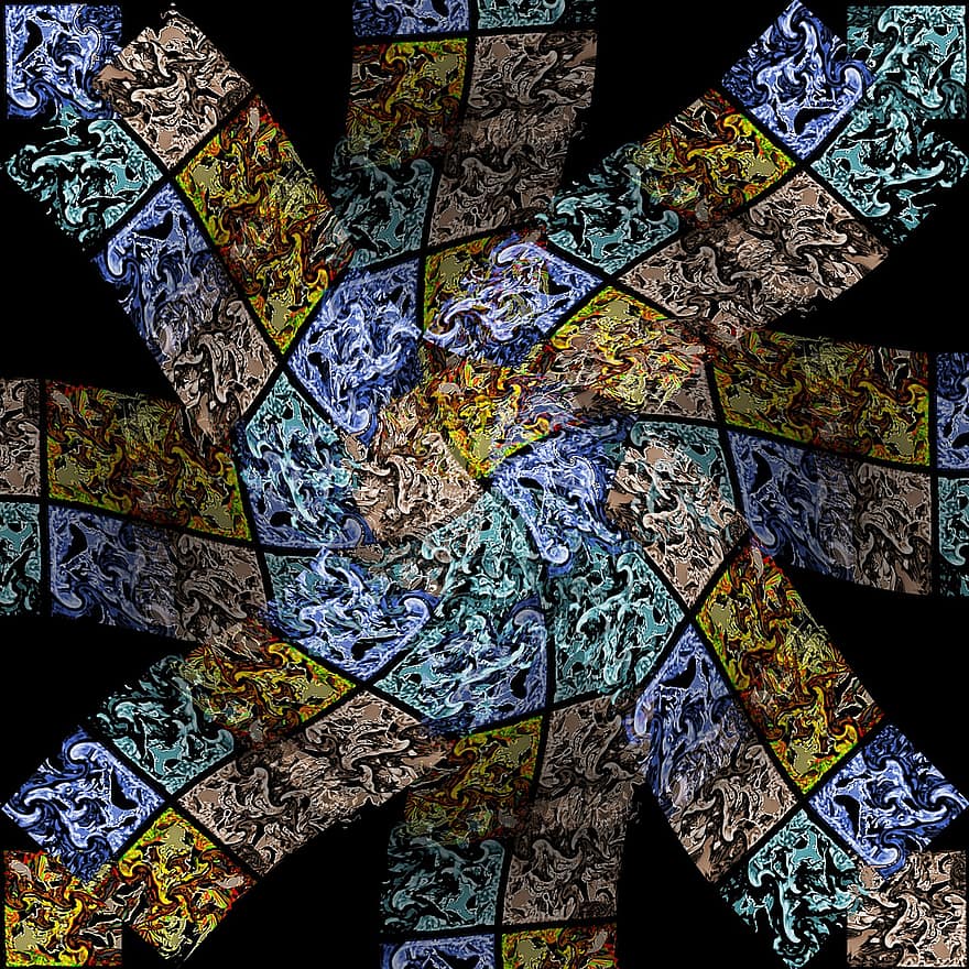 Multi-color, Tile, Twirl, Octagon, Pattern, Colorful, Texture, Design