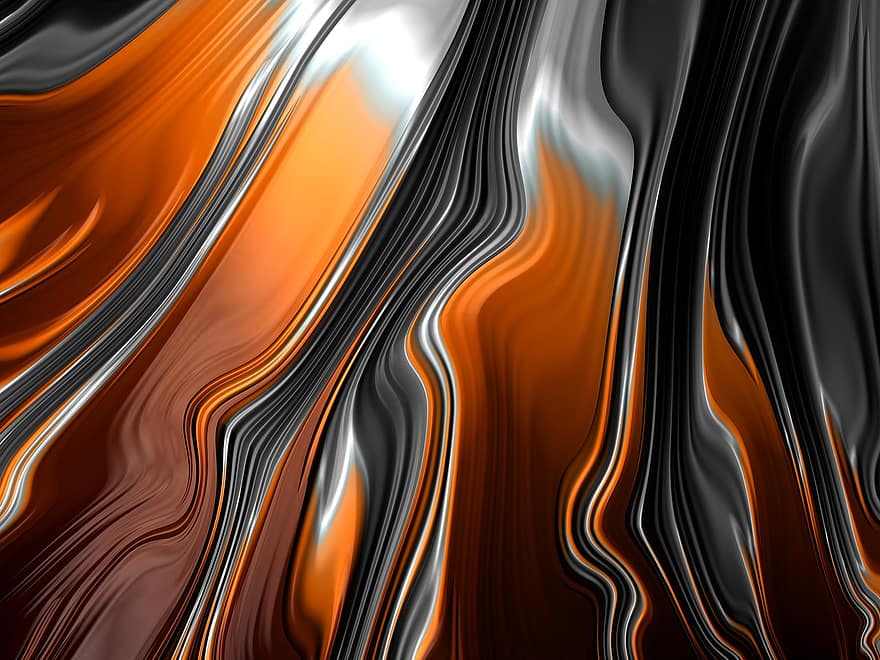 Fractal, Structure, Mathematics, Abstract, Mathematical, Fractal Structures, Complex Numbers, Chrome, Orange, Background, Graphic