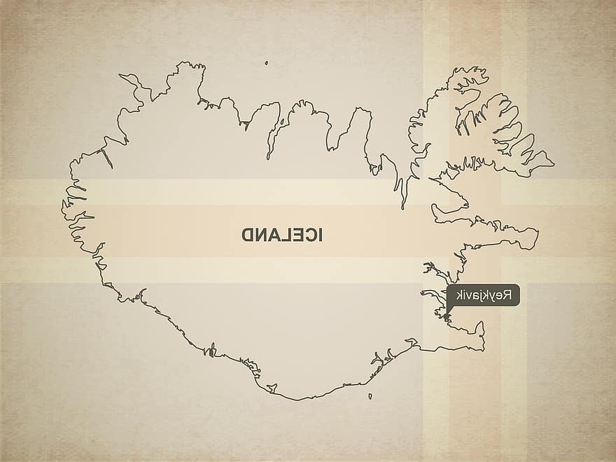 περίγραμμα, χάρτης, Ισλανδία, γεωγραφία, Χώρα, χάρτες, Ευρώπη, ακριβής, σημαία