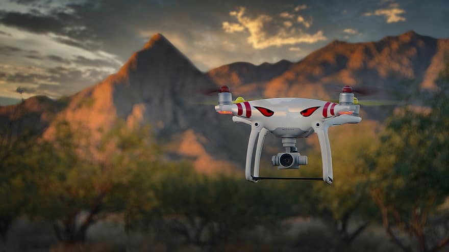 drone, kamera drone, flyvningen, flyvende, quadrokopter, UAV, ubemandet luftfartøj, teknologi, elektronik