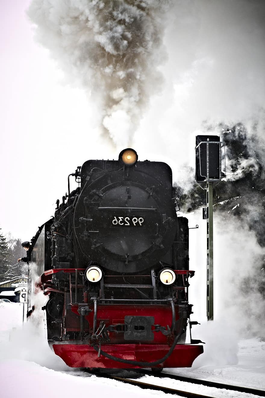 tren, ferrocarril, locomotora de vapor, rail, via de ferrocarril, tren de vapor, històric, atracció turística, br99, ferrocarril de Brocken