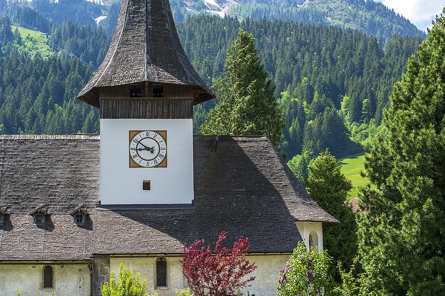 Berno kantonas, kraštovaizdį, šalies pusėje, saulės šviesa, šventė, architektūra, kaimo scenoje, senas, kalnas, vasara, mediena