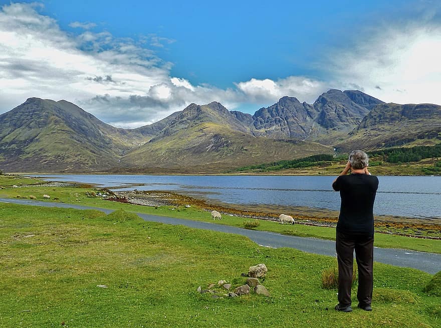 vue, paysage, scène, Écosse, région sauvage, aventure