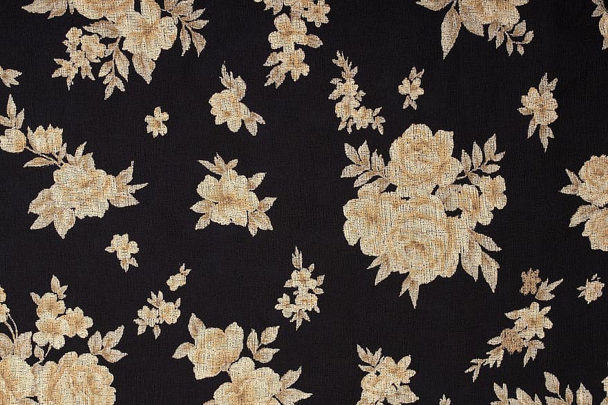 sợi vải, nền hoa, phông nền màu đen, hình hoa, Hình nền vải, nền vải, lý lịch, vải, kết cấu