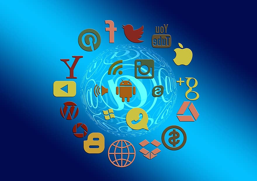 социальные медиа, состав, интернет, сеть, Социальное, социальная сеть, логотип, сетей, значок, Веб-сайт, презентация