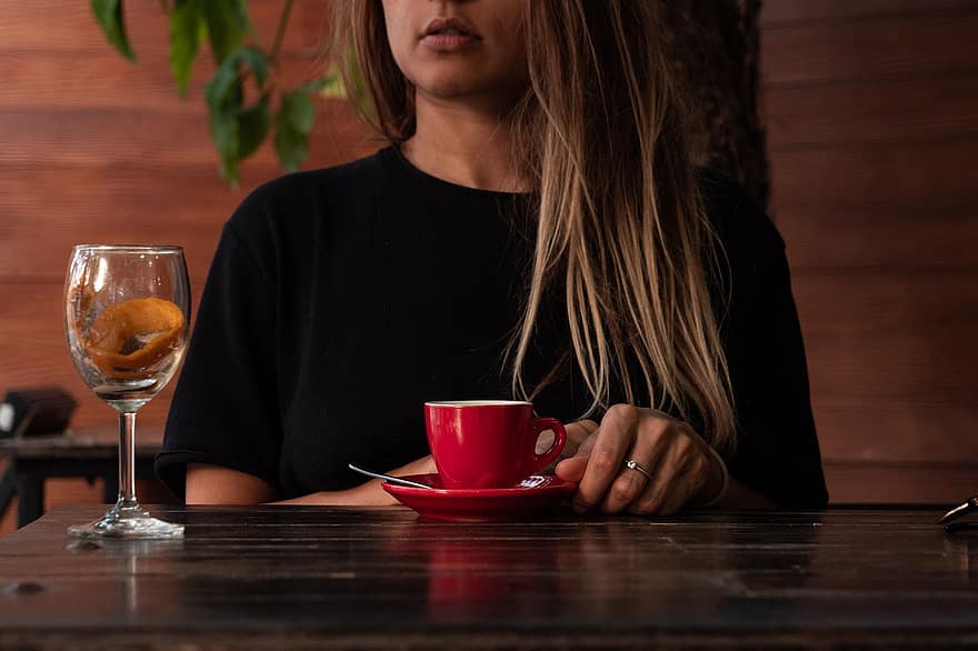 Coffee, Woman, Cafe, Drink, Cup, Espresso, Girl, Beverage