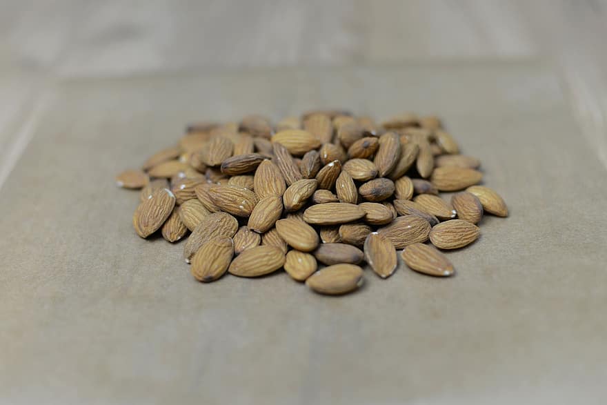 Almond, Nuts, close-up, food, seed, healthy eating, organic, snack, backgrounds, heap, freshness