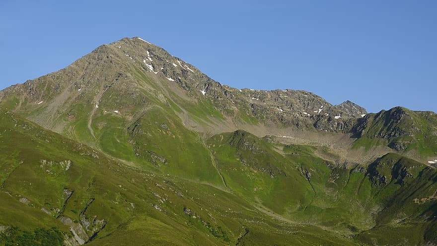 hegy, dombok, fű, moha, mohás, sziklák, természet, Graubünden, alpesi
