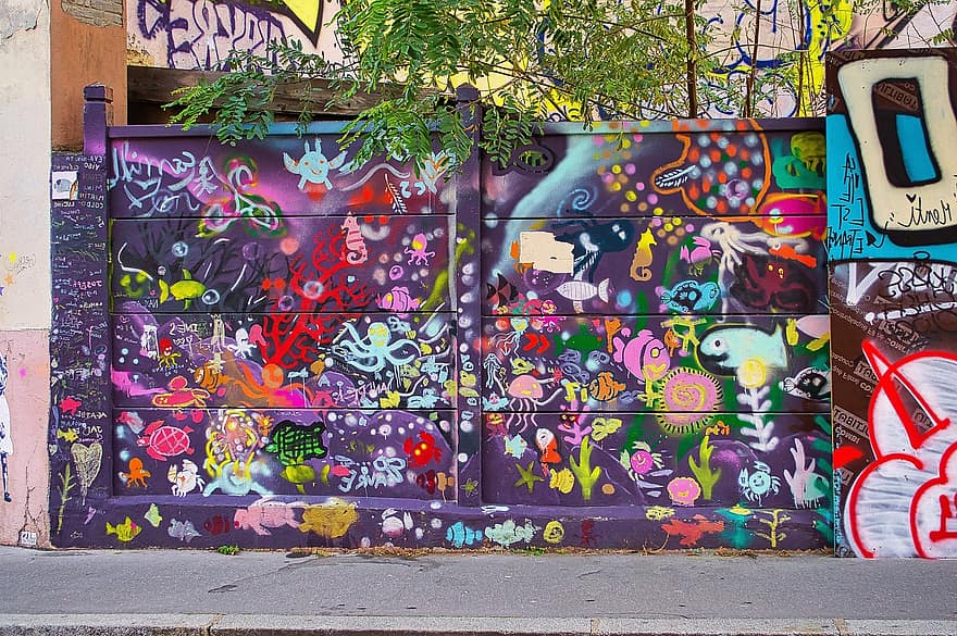 Graffiti, städtische Kunst, Kunst, städtisch, Stadt, Malerei, sprühen, künstlerisch, mehrfarbig, Kreativität, Farbe
