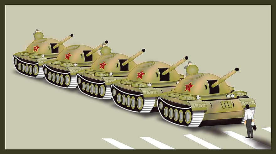 티안맨, 1989년 천안문 사태, 항의, 탱크맨, 중국, 독재, 민주주의, 전체주의, 돔, 연설의 돔, 군사력
