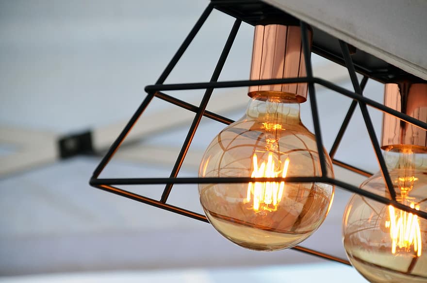 Bulb, Lights, Light Fixtures, Fire, glass, light bulb, electric lamp, lighting equipment, illuminated, close-up, bright