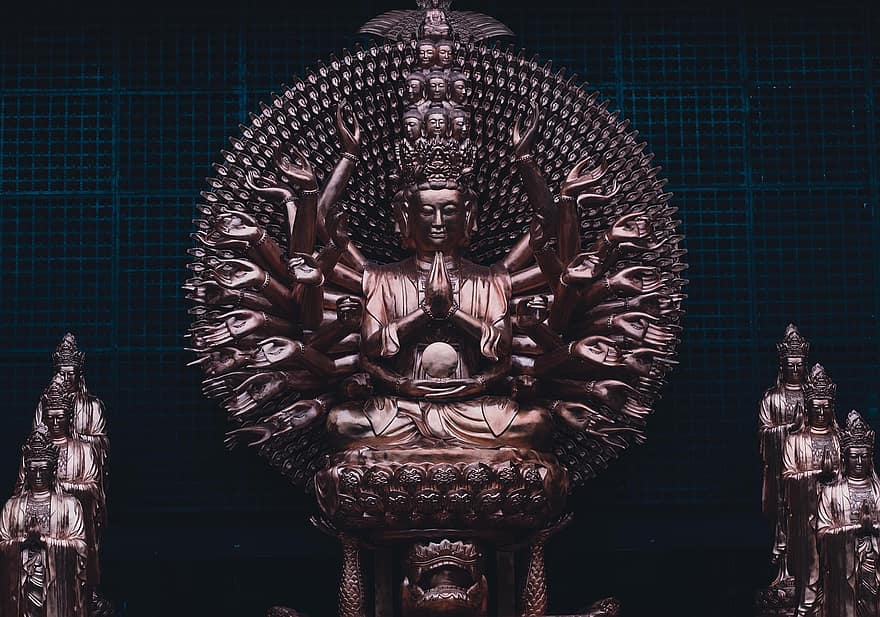 буддийские статуи, артефакты, Вьетнам, буддизм, скульптуры, религия, статуя, культуры, духовность, архитектура, скульптура