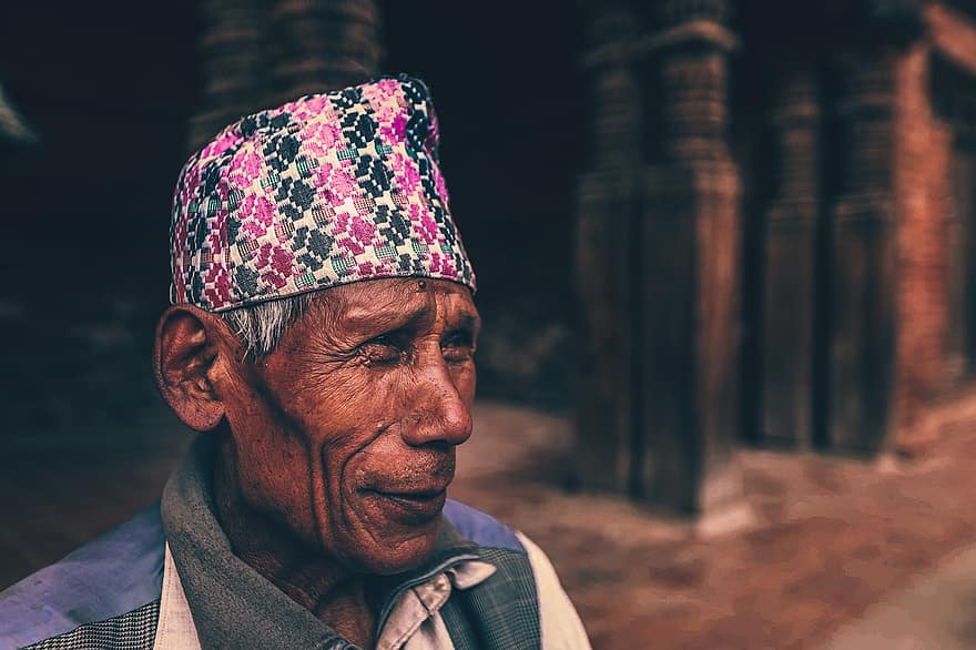 людина, посмішка, людини, чоловічий, портрет, Непал, Катманду