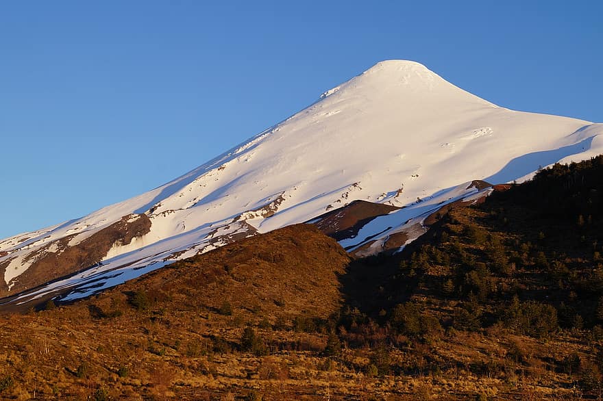 Osorno Volkanı, kar, dağ, buzul, buz, stratovolkan, peyzaj, doğa, Porto Varas
