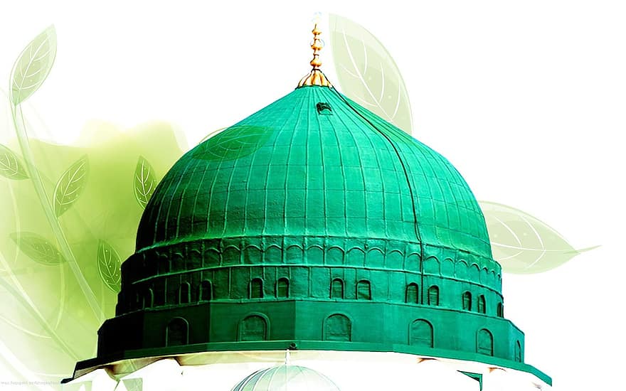 islam, mesquita, cúpula verda