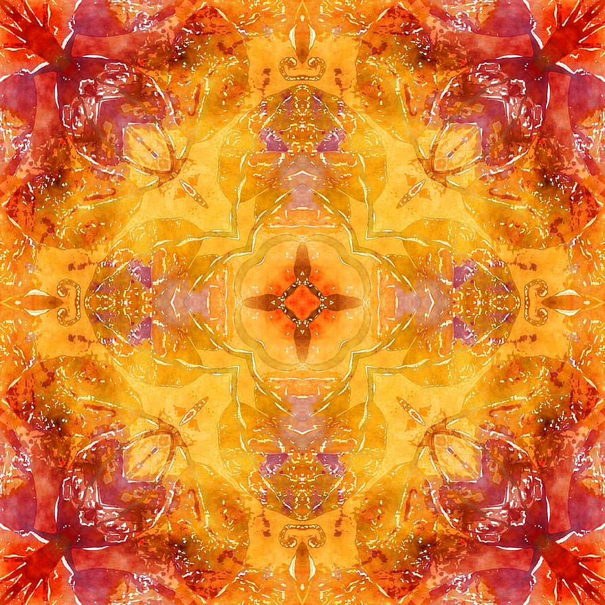 Orange Background, Floral Background, Texture
