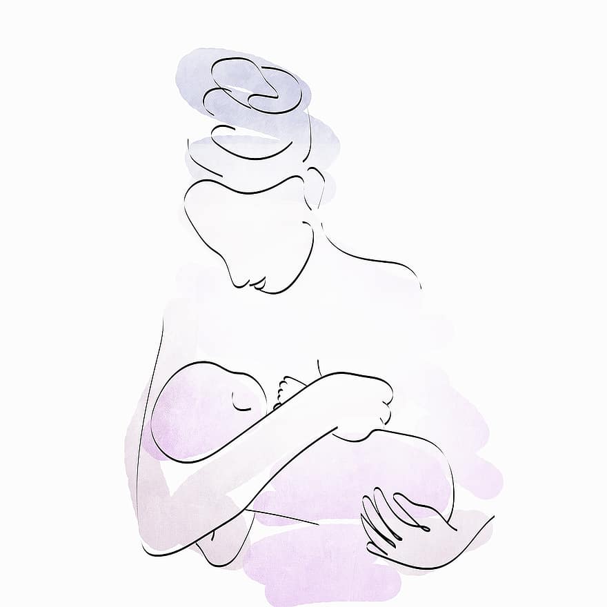 mamá, día de la Madre, familia, madre, niño, bebé, amor, dibujo, diseño, ilustración, vector